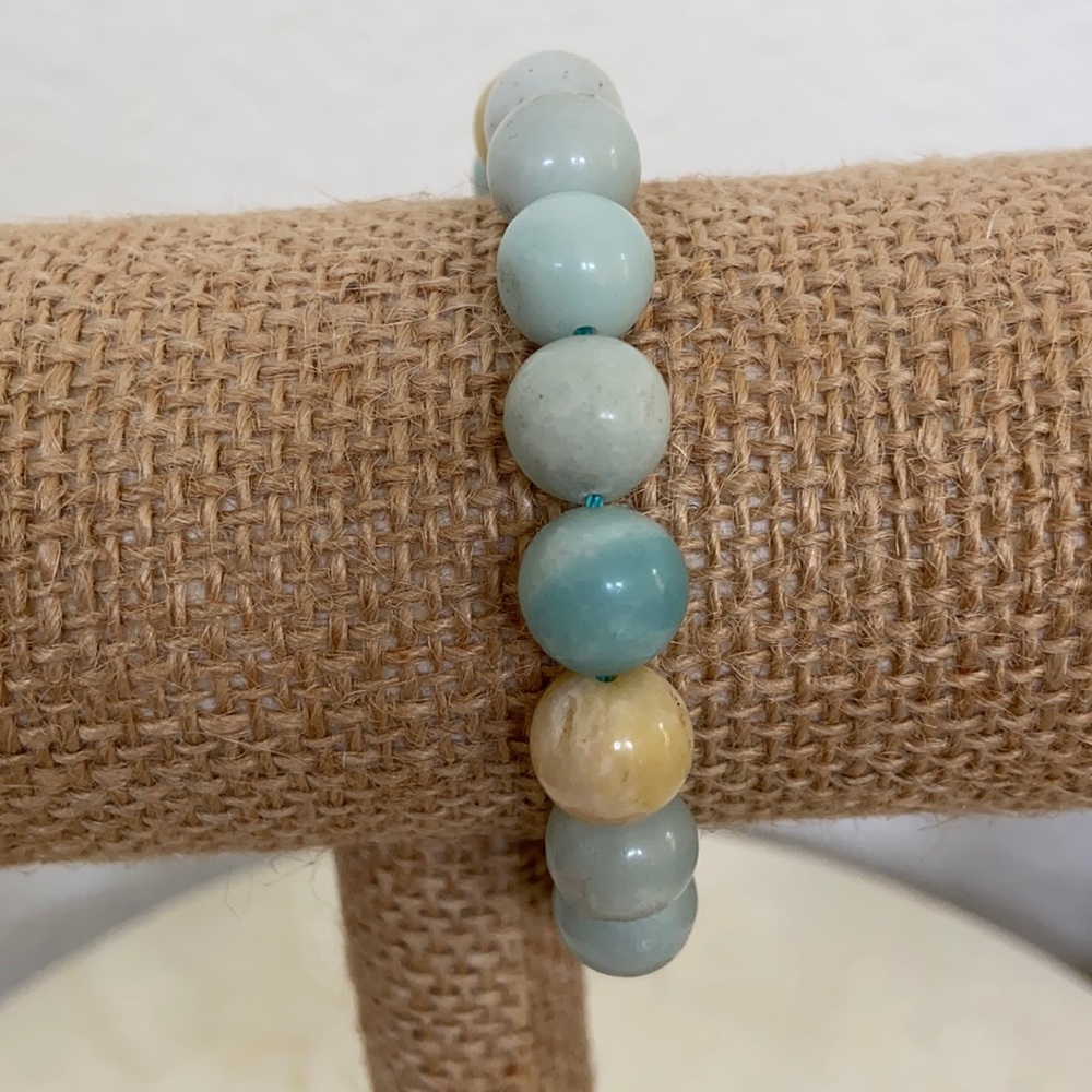 Genuine Multicolor Amazonite Adjustable Bracelet - image 2